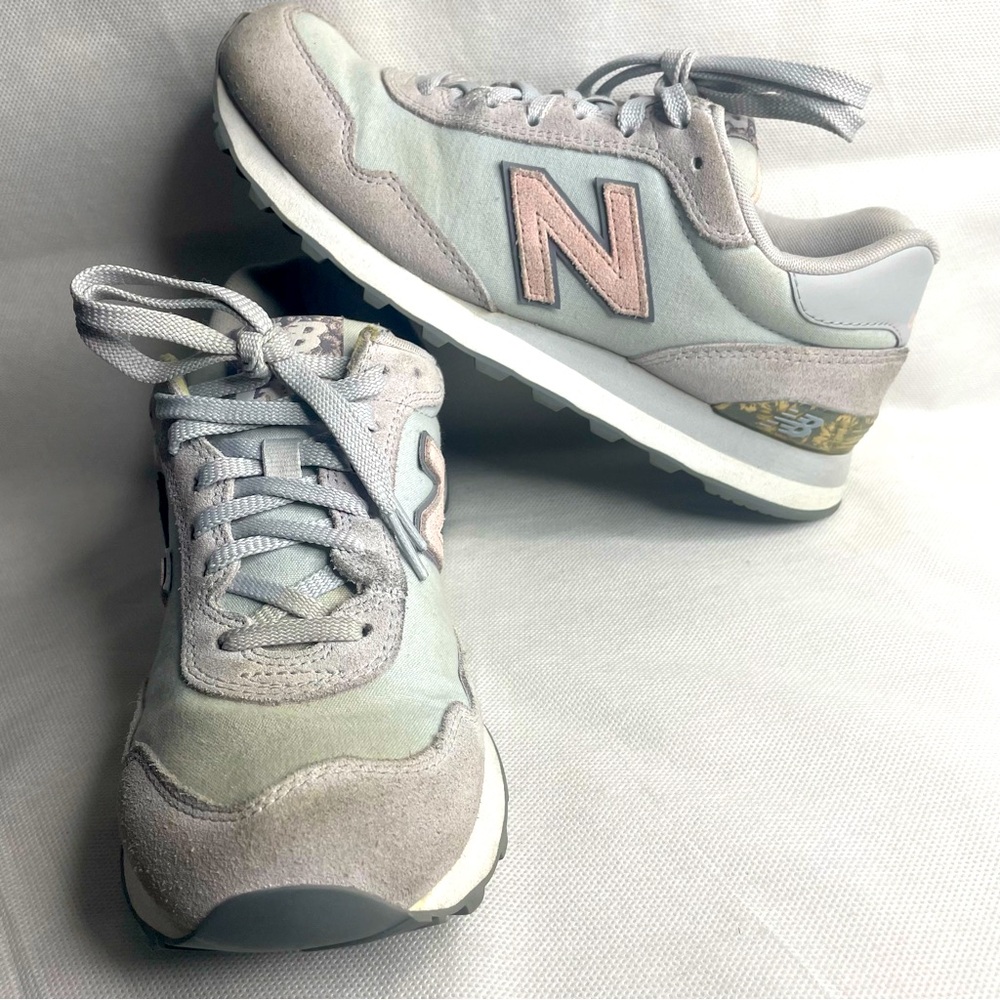 New Balance 515 Sneakers Womens US Size 8.5 B Grey Pink Safari Print Oyster Shoe